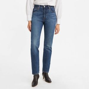 Levi's 501 High Waisted Straight Jeans